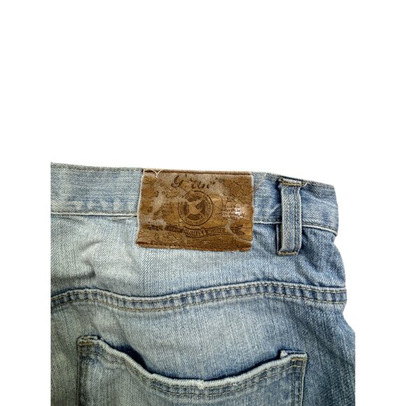 G Unit Jean Shorts Distressed Light Wash Men's 37 Jorts Y2K Baggy Skater Wide Le - Picture 6 of 10